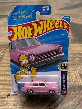 Mattel Hot Wheels The Simpsons Pink Station Wagon-collectible